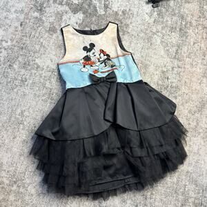Disney Collection Tutu Couture Dress Formal Wedding Party Mickey Minnie 6 Black